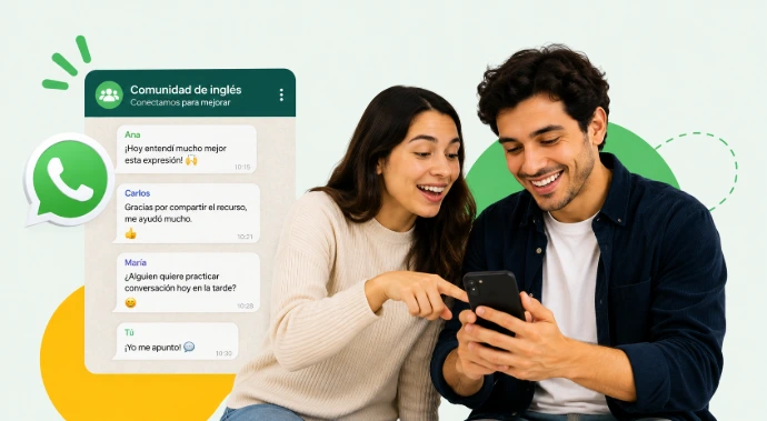 Comunidad de WhatsApp para compartir y practicar inglés con otras personas